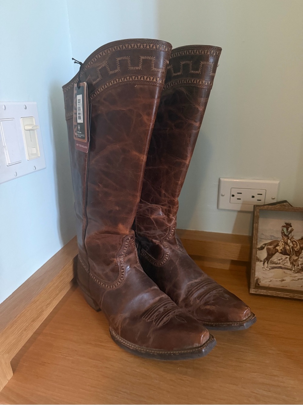 Ariat Brown Leather Tall Western Boots